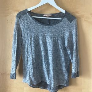 Gray Philosophy Medium Linen 3/4 Sleeve Shirt